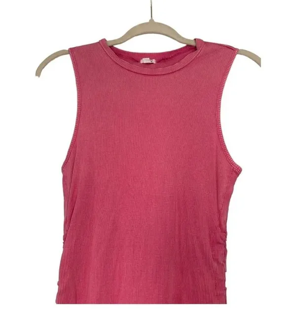 Garage Pink Side Scrunch Body con tank top mini dress // size small - Image 4