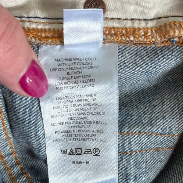 Free People Vixen Cigarette Jeans 28 Vintage Indigo Distressed High‎ Rise - Image 6