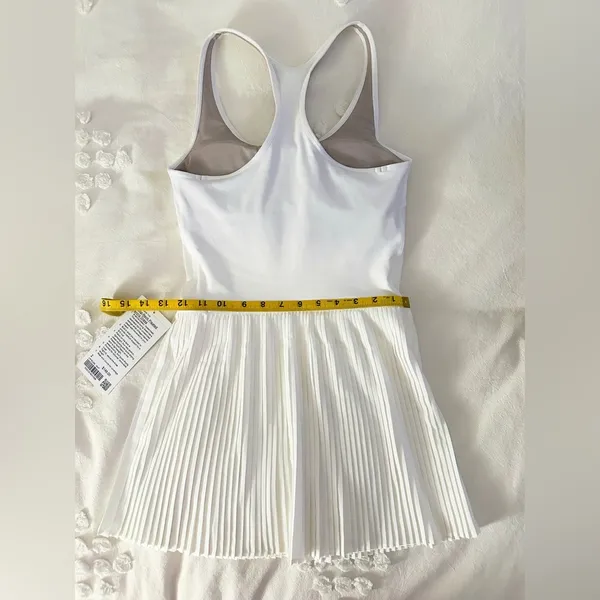 Lululemon NWT Scoop-Neck Pleated Linerless Tennis Dress - White - 2 - Image 12