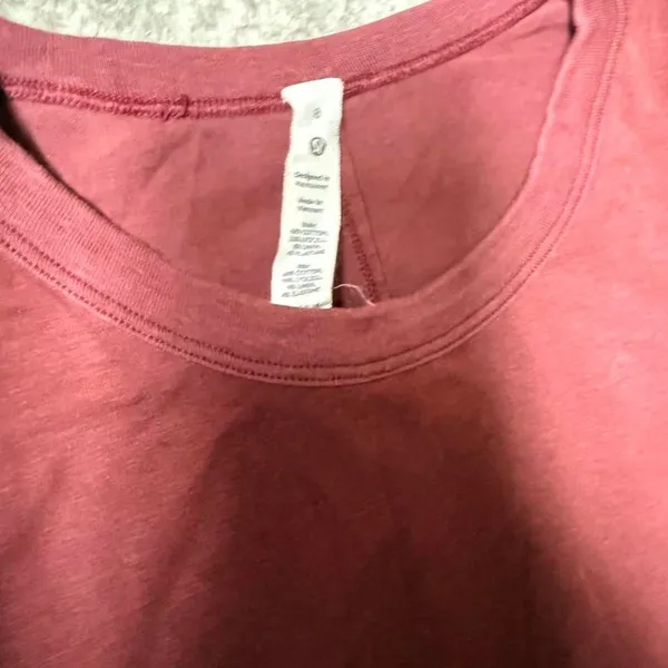 Lululemon Long Sleeve Crewneck Shirt Burgundy Size 6 - Image 3