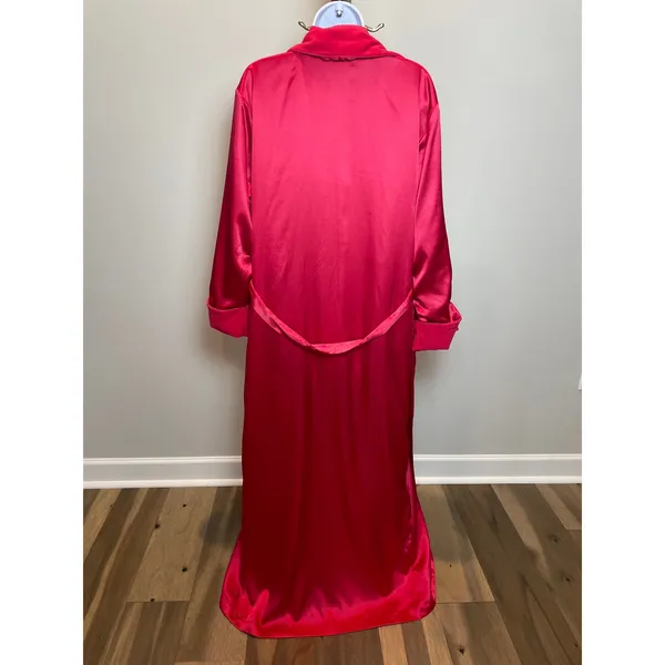 Victoria’s Secret Angels Red Satin Fleece Lined Robe Size XS/S Cozy Basic - Image 3