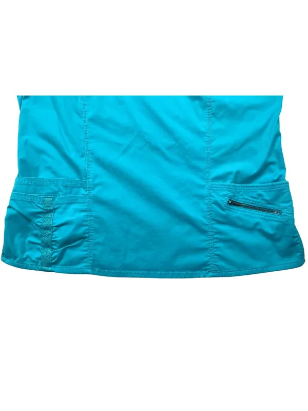 Beyond Scrubs XL Teal Blue Stretch V-Neck Scrub Top Nurse Medical Uniform - Image 6