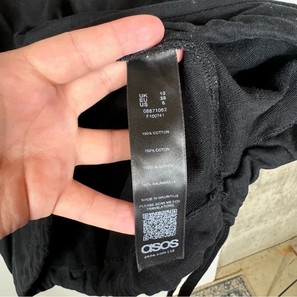 Asos Black Sweatshirt Tunic Dress Size‎ 6 - Image 4