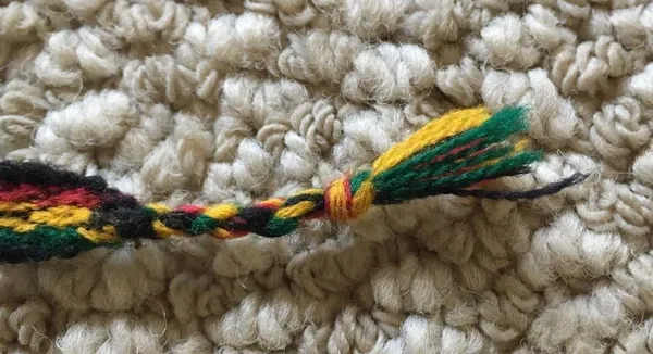 Handmade Rasta weaved bracelet - Image 2