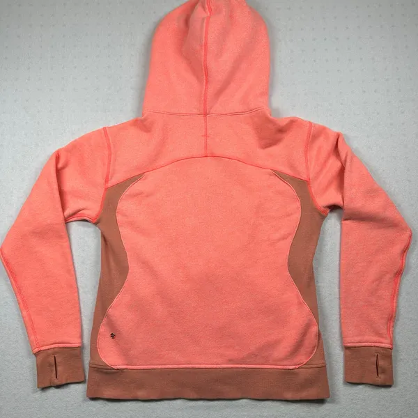 Lululemon Women’s Full Zip Hoodie Size 8 Coral Athletic Jacket Hooded - Image 9
