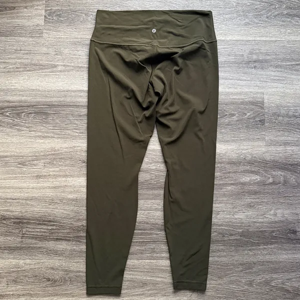 lululemon Olive Green High-Rise Leggings 28”Align Tights Size 14 - Image 3