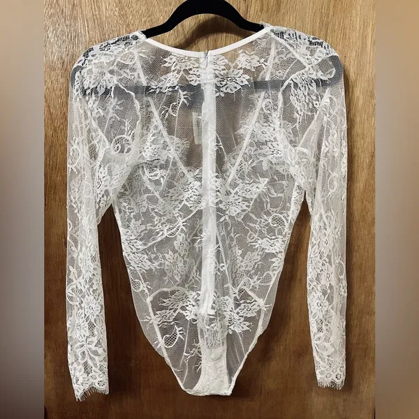 Be Wicked, Long Sleeve Lace Body Suit From Dujor Boutique NWT - Image 12
