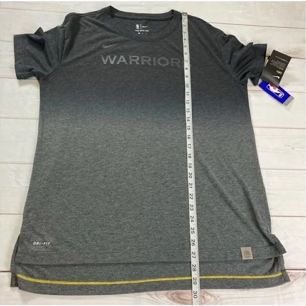 The Nike Tee Dri-Fit Golden State Warriors Gray Ombré Shirt Size Medium - Image 8