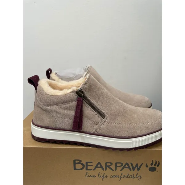 Bearpaw Amanza Mushroom Suede Wool Blend Lined Sneaker Bootie 3146W Womens 9 - Image 3