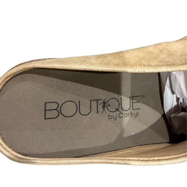 Boutique by Corkys Streaming Mules Women's 8 Tan Western Boho Coastal Cowgirl - Image 8