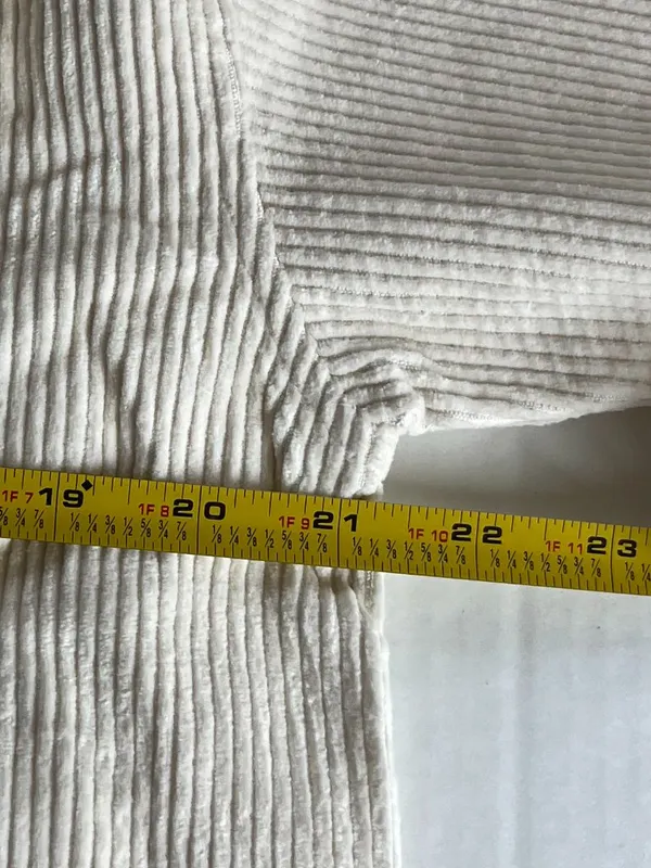 Corduroy Jacket Sz L‎ Women's Casual Solid Beige Cream Button Down with Pockets Size L - Image 6