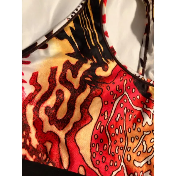 Ethika Womens Animal Print Racerback Sports Bra Multicolor Mixed Pattern XL‎ - Image 3