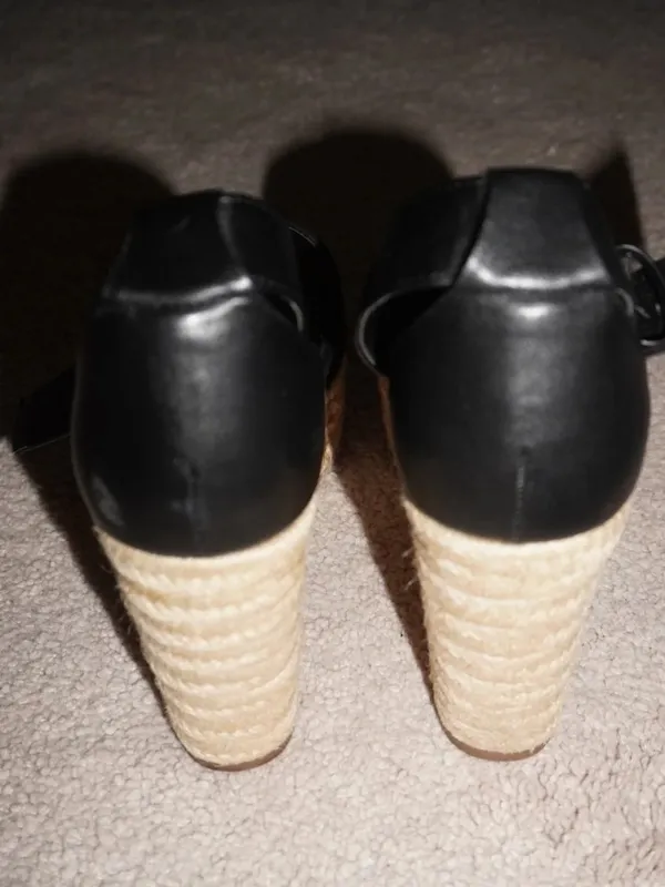 Black Espadrille Platform Sandals - Image 4