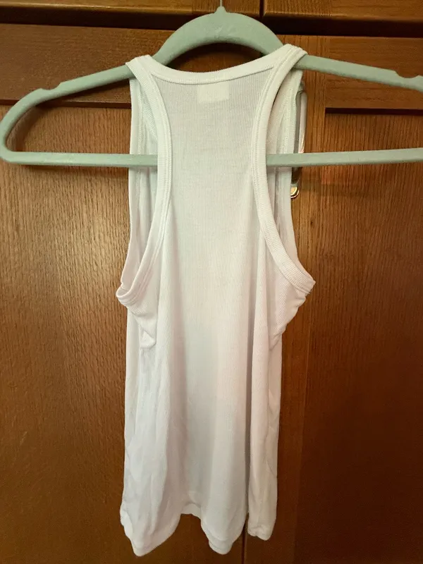 Sunday Best White Ribbed Tank Top - Image 6
