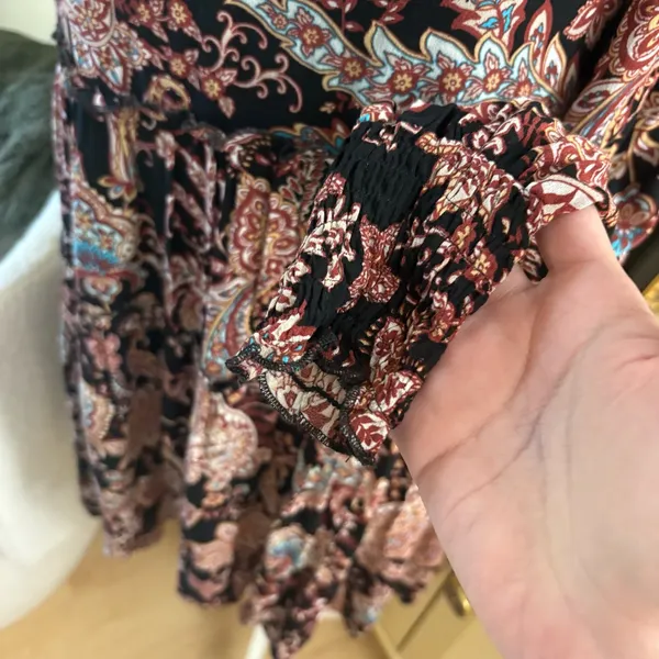 ANTHROPOLOGIE Cady Tiered Tunic Dress Paisley Boho Mini Size‎ XXS - Image 5