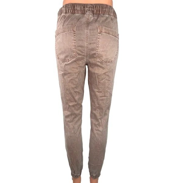 American Eagle Tan Beige Drawstring Cargo Skinny Zip Utility Jogger Pants Sz 6 - Image 3