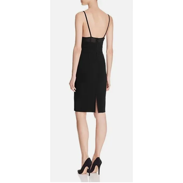 ALICE & OLVIA Jean Lace Inset Black Sheath Dress sz.6 - Image 2