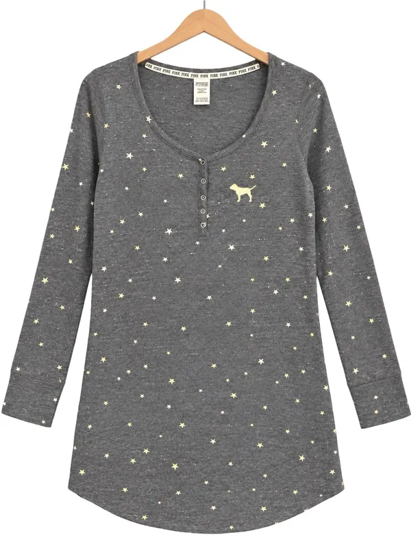Victoria’s Secret PINK “ I’ve been goodish”playful cheeky holiday sleep shirt L - Image 3