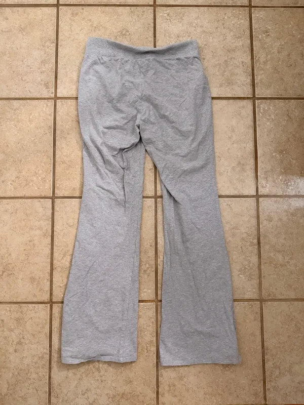 Jockey Gray Foldover Waist Flare Yoga Pants - Image 6