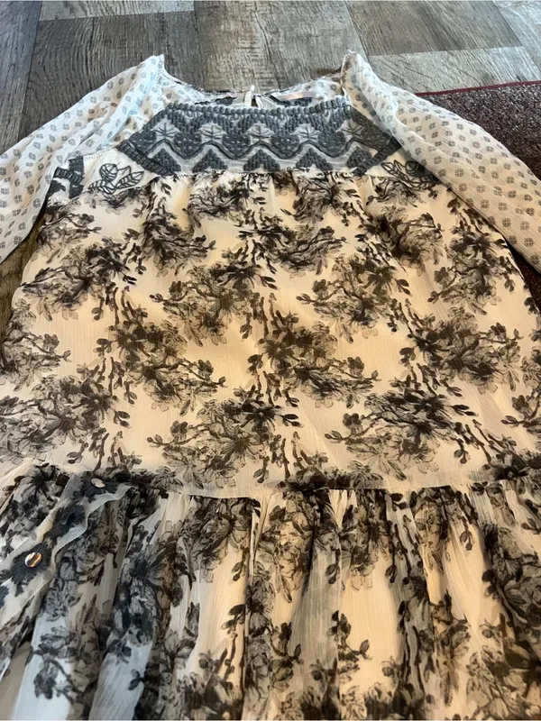 Free people Elsie Sheer Lace Boho Dress in Magnolia Combo - Image 11