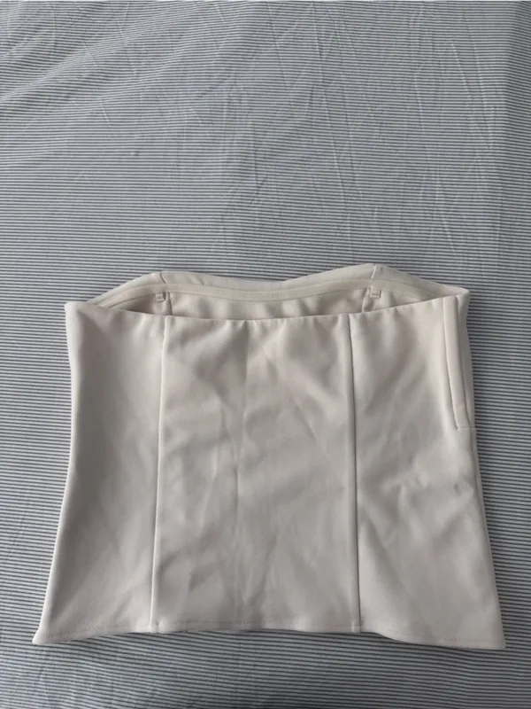 Abercrombie & Fitch Cream Strapless Bustier Top - Image 2