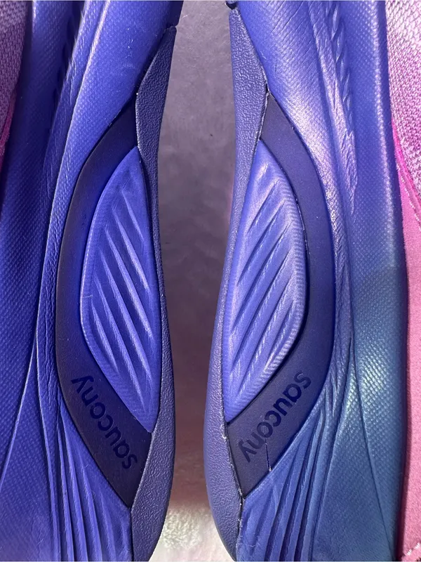 Saucony Women's Pink and Blue Running Shoe - PWRRUN Cushioning - Image 9