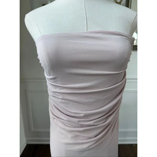 City Studio Nude Strapless Formal Gown Scarf Train XXS 1 - Image 3