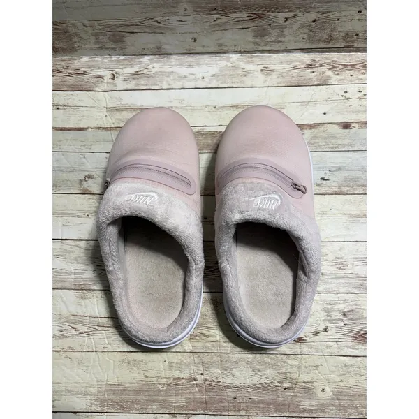 Nike Burrow Slippers Women's Size 8 Pink White Shoes Plush Comfy Slip-on - Image 4