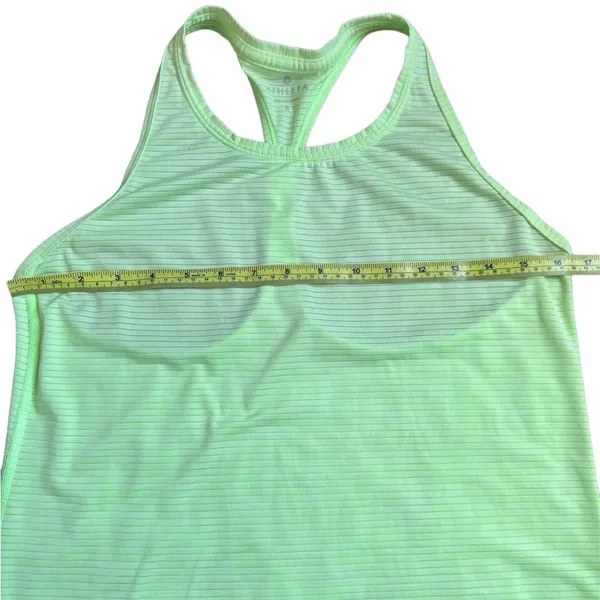Athleta shadow stripped chi tank neon green S - Image 5