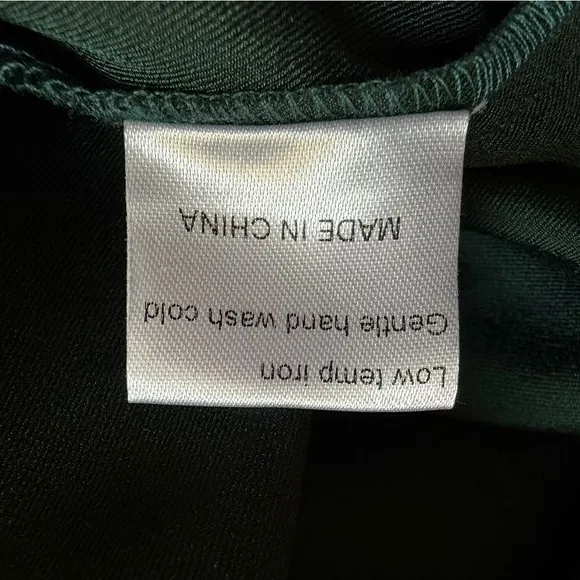 Caryn Lawn Dark Green Satin Shift Dress‎ One Size Fairy Grunge - Image 9
