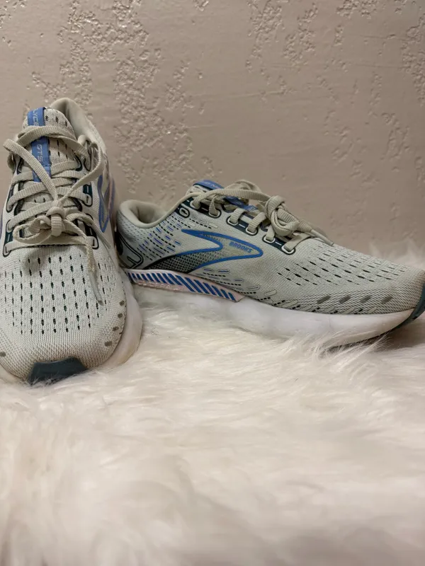 Brooks Glycerin GTS 20 Women’s Running Shoes Gray Blue Size 9 Stability Sneakers - Image 2
