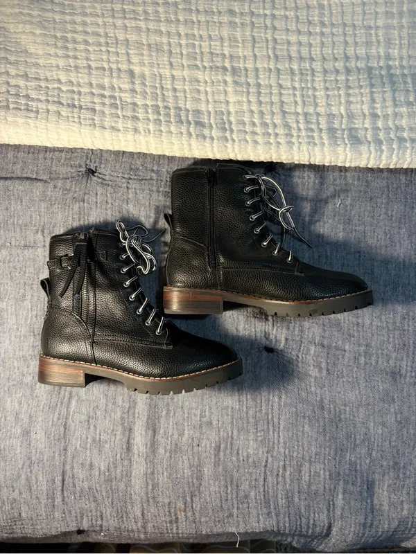 Kensie Weslie Black Combat Boots Women’s size 6.5 - Image 2