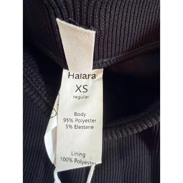 NWT Halara Black Ribbed Jodhpur Harem Pants Buckle Ankle XS - Image 4