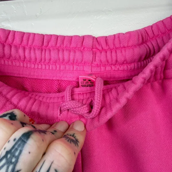 SKIMS Hot Pink Drapey French Terry Ultra High Waist Drawstring Lounge Shorts XS - Image 7