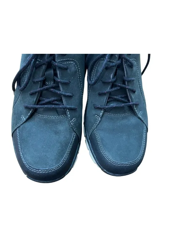 Clarks Wave Go Women’s 9.5 Navy Nubuck Leather WaveWalk Shoes Used - Image 4