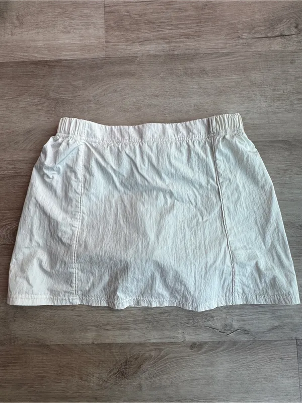 OFFLINE By Aerie Nylon Mini Skirt Off White sz S - Image 3