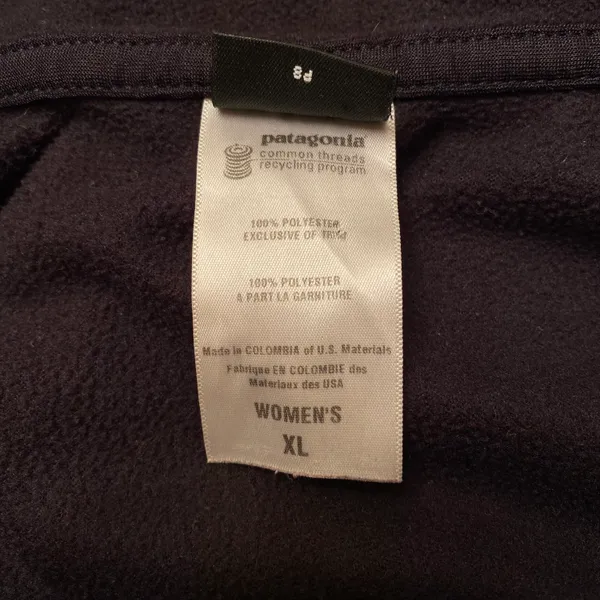 Patagonia Women’s Micro D-Luxe Quarter Zip Pullover Size XL Black - Image 4