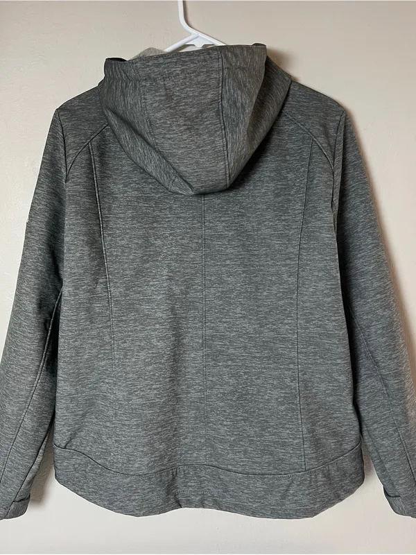 ZeroXposur Women’s L Gray Plush Fleece Lined Hooded Softshell Jacket Outdoor - Image 4
