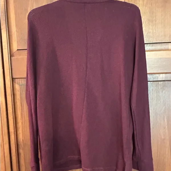 American Eagle Outfitters Deep Red Cardigan size M grandpa core pockets - Image 2