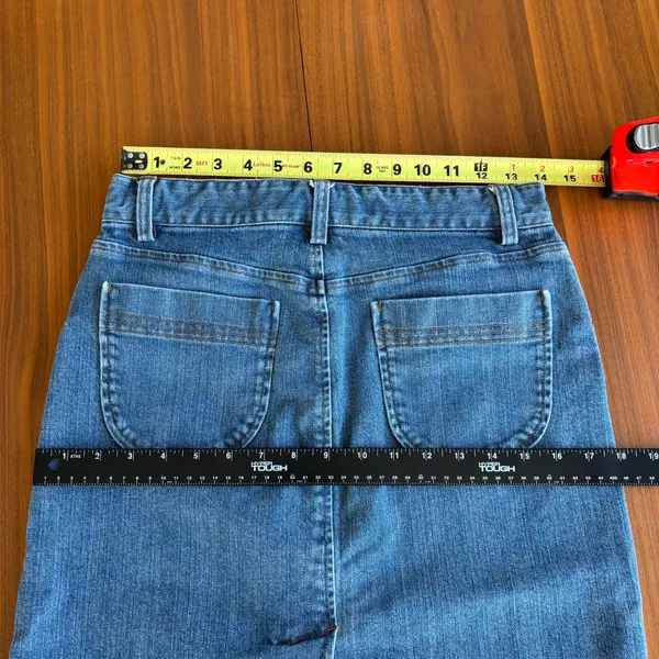 Vintage Gap Jeans Denim Midi Skirt Size 6 Y2K Mom Utility Fall Boho Revival Chic - Image 5