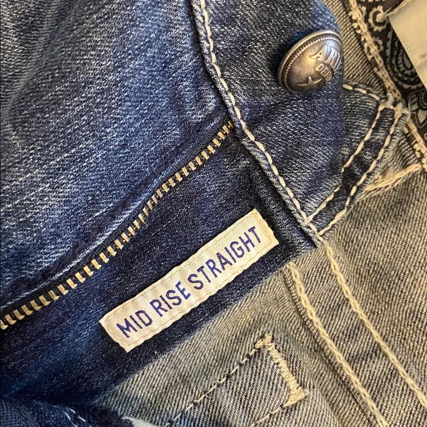 ARIAT Mid Rise Straight Classic Blue Jeans size 30 excellent conditions - Image 9