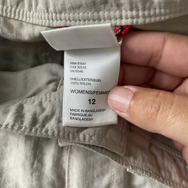 The North Face Vtg. Cargo Hiking Outdoor Shorts Gorpcore Tan Quick Dry Size 12 - Image 7