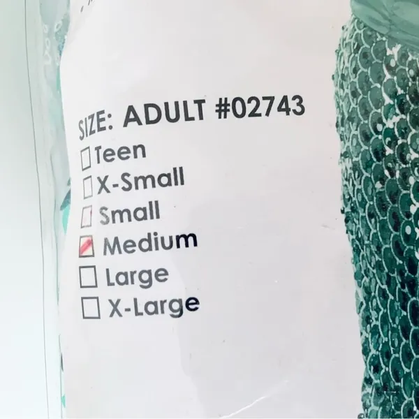 Charades Sequin Mermaid Costume Ariel Halloween Costume NEW Medium - Image 12