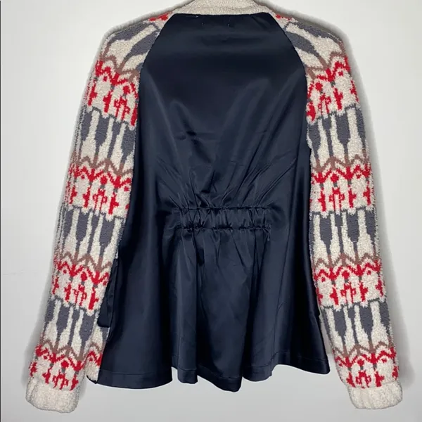 Sleeping on Snow fair isle paneled Sherpa jacket size S - Image 5