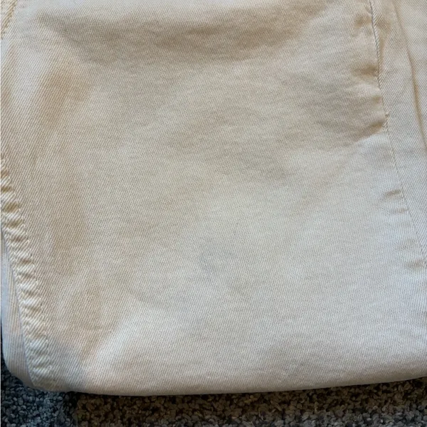 Zara Cream Straight Leg Jeans - Image 4