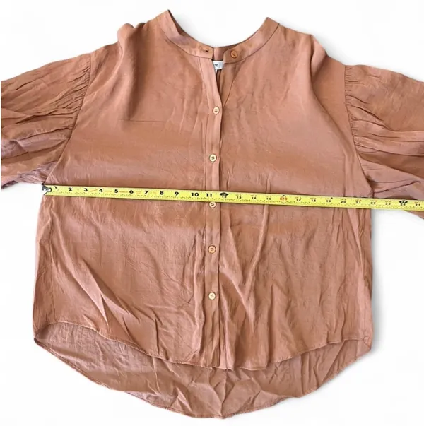 FATE Terracotta Puff Sleeve Top - Image 5