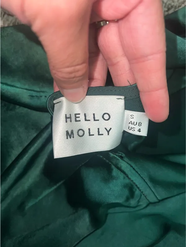 Hello Molly Emerald Mini Dress Green - Image 3