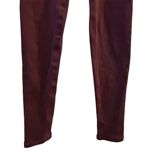 Lululemon High-Rise Reveal 7/8 Tight Leggings Dark Adobe Red Size 6 Yoga Running - Image 3