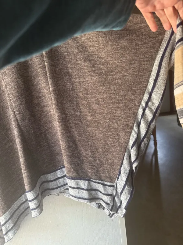 Boho Poncho Top Very Oversized Brown Size M - Image 4