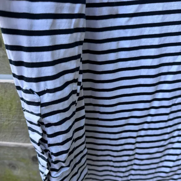 Frank & Eileen Shirtdress Dress Button Down Long Sleeve Stripe‎ Coastal Nautical - Image 5
